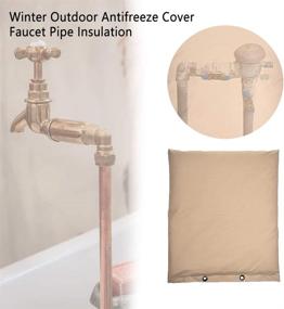 img 1 attached to 🧥 Insulated Pipe Insulation Cover for Backflow Preventer - Winter Protection Bag - Sprinkler Valve Spout Cover - Freeze Protection Outside Spigot Tap Socks - 16x20 inch