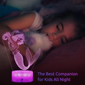 img 1 attached to 🧜 Mermaid Gifts for Girls: Stocking Stuffers Mermaid Night Light Remote with 16 Colors Changing - Perfect Mermaid Decor 3D Bedside Lamps for Girls Room - Ideal Mermaid Toys for Kids Christmas Birthday Gift