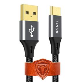img 4 attached to Плетеные зарядные кабели AGVEE длиной 15 футов для контроллеров PS4 - длинный кабель для передачи данных для PS4, PS4 Slim, PS4 Pro и контроллеров Xbox One/S/X/Elite.