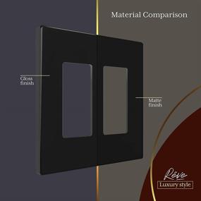 img 2 attached to 🔌 ENERLITES Rêve Collection Luxury Double Decorator Switch Screwless Wall Plate, Matte Finish, Black, 10 Pack: UL Listed & Polycarbonate Thermoplastic - RSI8832M-BK-10PCS