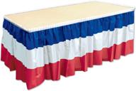 beistle 52170 rwb patriotic table skirting logo
