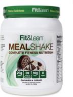 🥤 fit & lean meal shake: fat burning meal replacement for weight loss, cookies and cream, 1lb (10 servings) with protein, fiber, probiotics, organic fruits & vegetables, and green tea logo