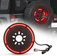 🚗 suparee spare tire brake light wheel light for jeep wrangler 2007-2017 jk jku yj tj - red light (plug and play), 3rd third brake light logo
