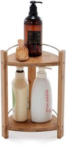 img 4 attached to GOBAM Bamboo Shower Caddy: Premium 🚿 Bathroom Organizer for Shampoo, Conditioner, Lotion, and Soap
