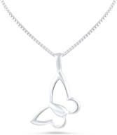 💎 exquisite silvercloseout sterling silver floating butterfly necklace: a delicate and dazzling accessory logo