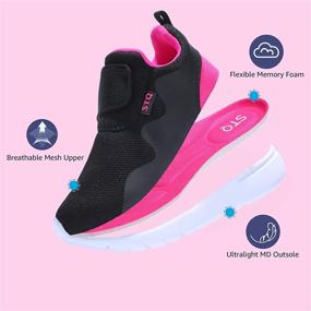 img 1 attached to 👟 STQ Kids Athletic Running Shoes - Boys Girls Non-Slip Tennis Sneakers for Sports Outdoors (Little Kid/Big Kid)