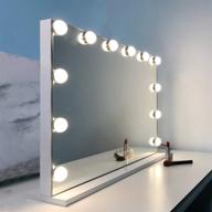 💄 wayking hollywood vanity mirror with dimmable led lights, usb outlet - tabletop/wall mounted makeup mirror (h17.3 x l22.8 inch) logo