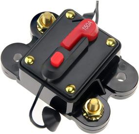 img 4 attached to ANJOSHI Circuit Breaker 150Amp 50A-300A: Manual Reset Home Solar System Fuse Holder for Car Audio & Amps Protection - 12V-24V DC Reset Fuse Inverter | Replace Fuses Efficiently