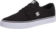 dc trase skate black white men's shoes logo