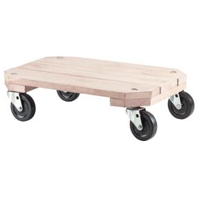 img 2 attached to 🌱 Shepherd Hardware 9854: Sturdy Solid Wood Plant Dolly - 12"x18" - 360-lb Load Capacity