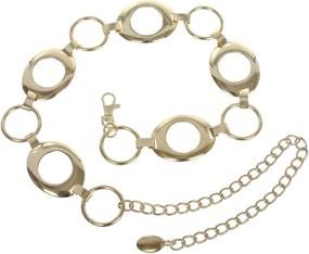 img 1 attached to Womens Metal Oval Circle Chain Women's Accessories