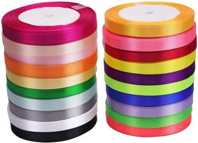 img 3 attached to 🎀 Livder 20 Rolls - 2/5 Inch Wide Silk Satin Fabric Ribbon: Perfect for Crafts, Sewing, Gift Wrapping, Hair Bows, Wedding Party Decoration - 25 Yards per Roll!