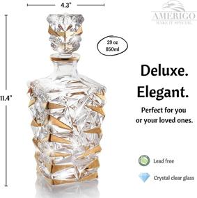 img 3 attached to 🥃 Unveiling the Amerigo Luxurious Golden Whiskey Decanter: Elevating the Art of Whiskey Appreciation