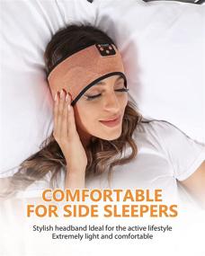 img 3 attached to Lavince Sleep Headband with Bluetooth, Soft Sleeping Headphones for Long Time Play, Built-in Speakers for Sleep, Workout, Running, Yoga, Travel