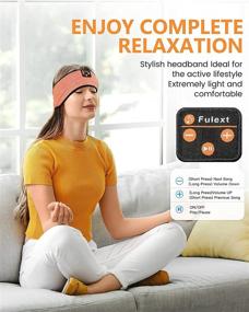 img 2 attached to Lavince Sleep Headband with Bluetooth, Soft Sleeping Headphones for Long Time Play, Built-in Speakers for Sleep, Workout, Running, Yoga, Travel