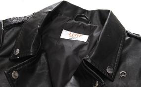 img 1 attached to 🧥 Boys' Faux Leather Biker Jacket with Zips - LJYH