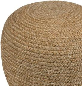 img 1 attached to 🪑 Indian Artisans Round Footrest Pouffe Stool with Jute Accent - Living Room Floor Ottoman, Bedroom, Nursery, Kidsroom, Patio, Lounge, Gym - 100% Cotton Material - Size: 20x20x14 Inches