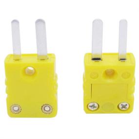 img 2 attached to 🌡️ Twidec Pack of 2 Yellow K Type Thermocouple Connector Adapter Plugs for Temperature Sensors with Mini Plug