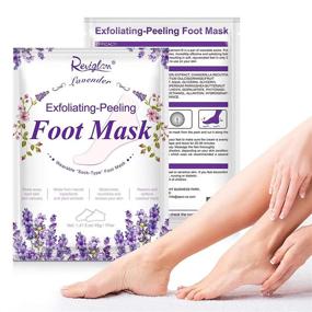 img 2 attached to 👣 Revitalize Your Feet with Foot Peeling Mask, 2 Pack Foot Moisturizing Mask for Cracked Heels Repair and Exfoliation - Lavender Scented, Targets Calluses and Dead/Dry Skin