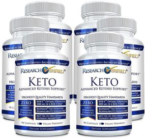 img 2 attached to Optimized Keto-Vegan Supplement: Research Verified Formula with 4 Exogenous Ketone Salts, Apple Cider Vinegar for Energy Boost, Weight Management, and Focus in Ketosis - Pack of 6 Bottles
