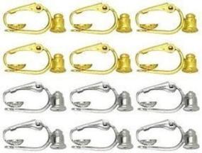 img 1 attached to Effortless Clip-on Earring Converter for Non-pierced Ears by Sylvia's Treasure - Set of 6 Pairs