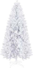 img 4 attached to 🎄 Prextex 6ft White Christmas Tree - 1200 Tips, Premium Hinged Artificial Spruce Snowy Solid White Tree, Lightweight & Easy to Assemble with Metal Stand