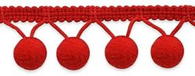 img 1 attached to SEO-Optimized: Expo International Lolita Pom-Pom Fringe 🎀 Trim, Vibrant Red Color, 20 yards x 5/8 inch