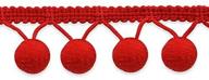 seo-optimized: expo international lolita pom-pom fringe 🎀 trim, vibrant red color, 20 yards x 5/8 inch logo