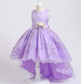 img 2 attached to 👸 Stunning USEMPER Princess Girls Dress with Train | Perfect for Wedding & Birthday Parties | Size 3-14 Years