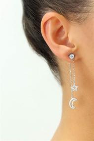 img 1 attached to Sterling Silver Solitaire Dangle Earrings