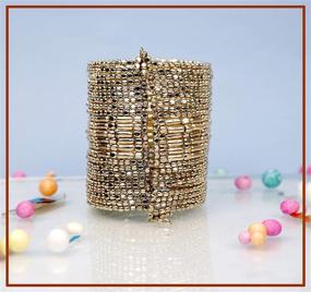 img 2 attached to 💫 Tribal Chic Gold Metal Spiral Cuff/Bracelet: A Stylish Accessory for Girls and Women