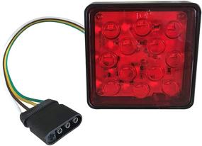 img 3 attached to 🚗 MAXXHAUL 50021 Trailer Hitch Cover: Brake & Tail Light Functions | 1 Pack with 12 LED's