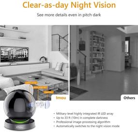 img 1 attached to 📷 1080p Indoor WiFi Security Camera (2.4G Only) | 360 Degree View | Night Vision | 2-Way Audio | Smart Tracking | Sound Detection | Spotlight &amp; Siren | Ethernet Port | Optional Storage