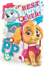 img 1 attached to 🐾 Cozy up with Skye: Paw Patrol Girl Polar Fleece Throw Blanket featuring Doggy Prints and Stars