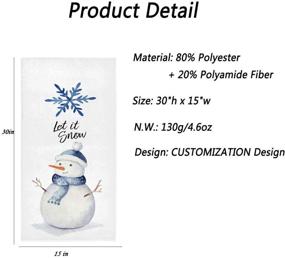 img 2 attached to Vdsrup Snowflakes Christmas Absorbent Multipurpose