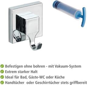 img 1 attached to 🧲 WENKO Vacuum Loc Quadro Wall Chrome: Reliable Holding Power and Sleek Design