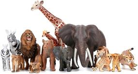img 4 attached to Realistic Elephant 🐘 Figurines for Educational Learning