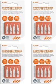 img 1 attached to Slice 10537-CS Safety Blade for Seam Ripper – Never-Rusting, Durable & Finger-Friendly – Lasts 11x 🔪 Longer Than Steel – Pointed Tip – Fits Seam Rippers and Craft Handles – Pack of 24