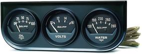 img 1 attached to AUTO METER 2348 Autogage Black Console Oil/Volt/Water Gauge - 2.3 inches