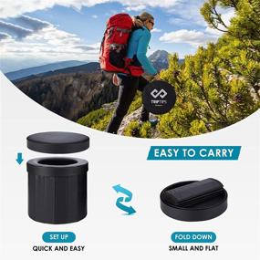 img 3 attached to 🚽 TRIPTIPS Portable Folding Toilet Car Commode Camping Toilet - Ideal for Camping, Hiking, Trips, and Traffic Jam - Includes Storage Stool