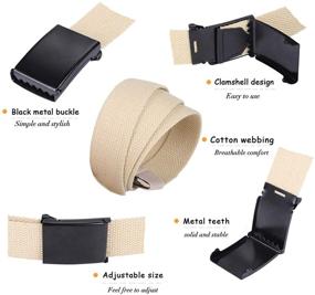 img 3 attached to 👦 AWAYTR Canvas Web Belts: A Stylish Accessory for Boys