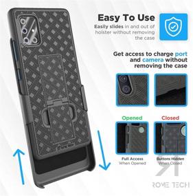 img 1 attached to Samsung Galaxy A71 5G Holster Case with Belt Clip - Slim Heavy Duty Combo - Phone Cover with Kickstand - Black