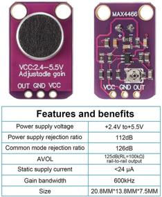 img 3 attached to 🔊 Модуль усилителя электретного микрофона MAX4466 Blue Breakout Board с регулируемым усилением - упаковка из 6 штук