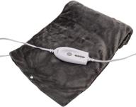 🔥 heynemo electric heating pad for neck/shoulder/back pain and cramps relief - fast heat therapy, 4 heat settings, moist & dry, auto shut off, machine washable - gray logo