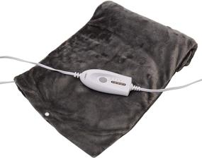 img 4 attached to 🔥 HEYNEMO Electric Heating Pad for Neck/Shoulder/Back Pain and Cramps Relief - Fast Heat Therapy, 4 Heat Settings, Moist & Dry, Auto Shut Off, Machine Washable - Gray