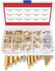 img 1 attached to 🔩 Hilitchi 360pcs M2 M3 M4 Male Female Brass Spacer Standoff Screw Nut Assortment Kit: The Ultimate Hardware Solution for All Your Mounting Needs