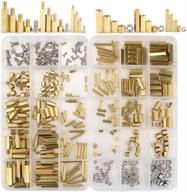 🔩 hilitchi 360pcs m2 m3 m4 male female brass spacer standoff screw nut assortment kit: the ultimate hardware solution for all your mounting needs logo