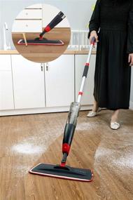 img 1 attached to 🧹 VENETIO Premium Spray Mop for Floor Cleaning with Washable Pad and Refillable Sprayer - Reusable Wet Microfiber Mop Set for Wood, Hardwood, Laminate, Vinyl, Ceramic Tile, Kitchen, Ideal for Pet Owner: Ultimate Floor Cleaning Solution