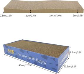 img 2 attached to FOKICOS Cat Scratchers - Set of 3 Durable 🐱 Cat Scratch Pads with Carton Design for Lounging, Scratching, and Sleeping