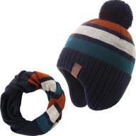 🧣 warm and stylish ahaha beanies: earflap upgrade, fleece lined boys' accessories and hats & caps logo